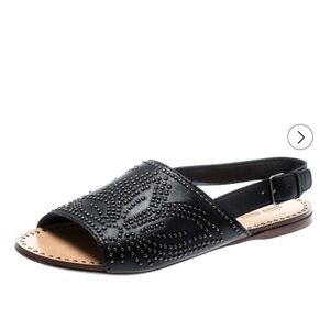 Miu Miu Black Studded Sandals